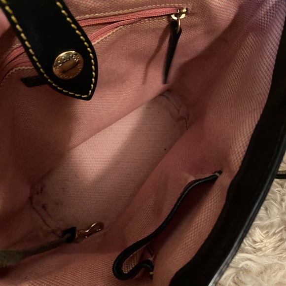 EUC!!! Dooney & Bourke Black and Brown Designer Shoulder Bag - Picture 4 of 9